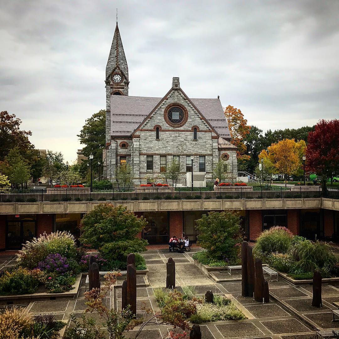 Old Chapel UMASS Amherst - 1884 Richardsonian Romanesque Revival style 19th century building with renovation by Finegold Alexander Architects, Inc. in 2015.