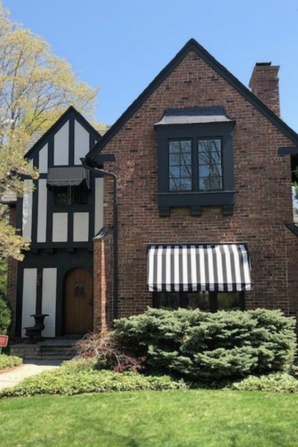 Charming vintage home exterior in Spring. Hello Lovely Studio.