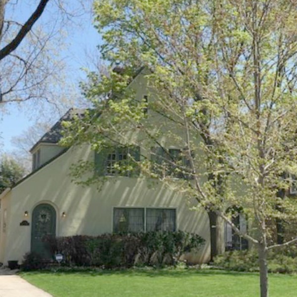 Charming vintage home exterior in Spring. Hello Lovely Studio.