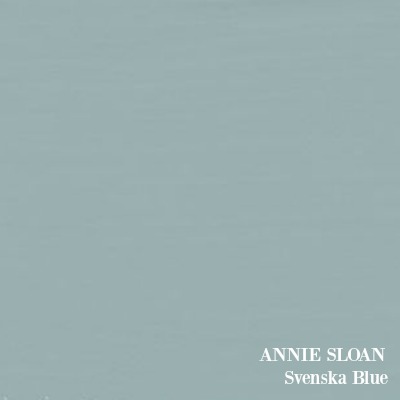 ANNIE SLOAN Svenska Blue paint color.