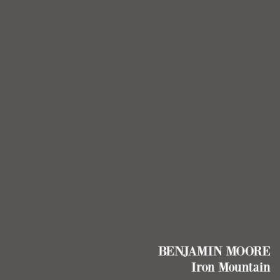 Benjamin Moore Iron Mountain soft black paint color.