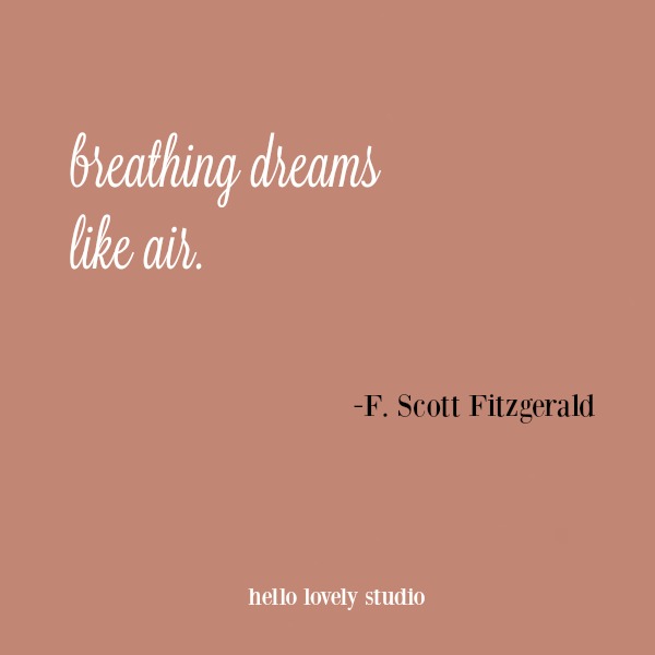 Inspirational quote by F. Scott Fitzgerald.