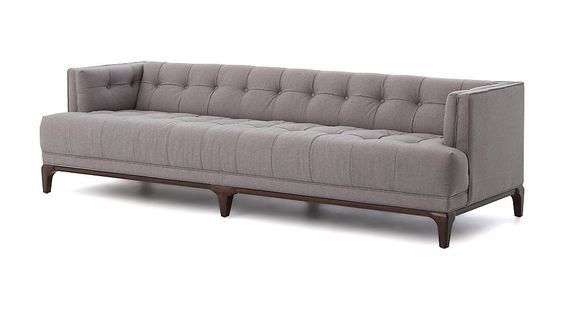 Byrdie Grey Modern Tufted Sofa