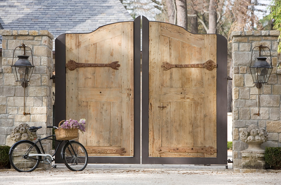 Rustic, antique wood doors from Europe - Chateau Domingue.