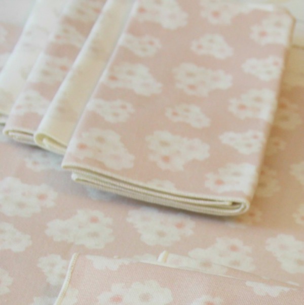 Pink peony napkins and tablecloth runner from Minted - Hello Lovely Studio.