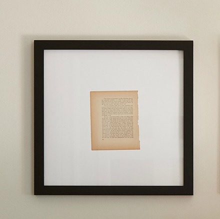 Framed Vintage Book Page in Black Frame. #vintagestyle #framedart #homedecor