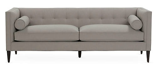 Grey Georgina Tufted Sofa.