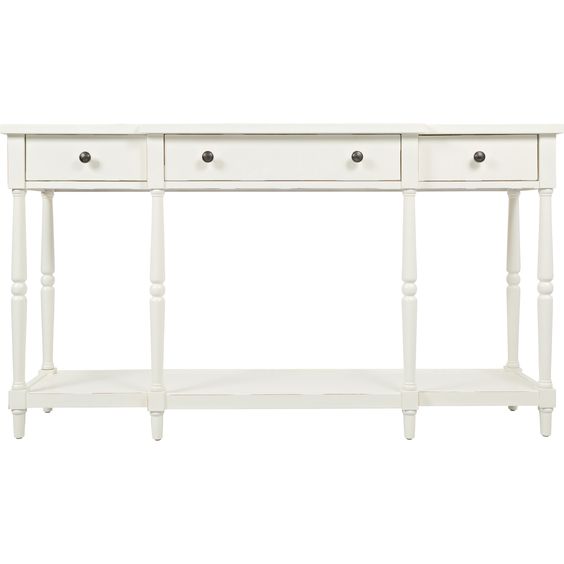 Lanford Console Table for a French farmhouse foyer. #consoletables #furniture #frenchcountry #entryway