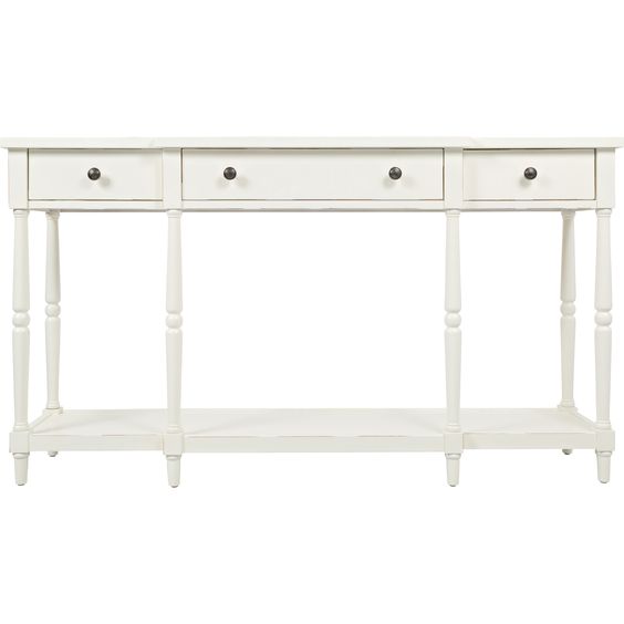 Lanford Console Table for a French farmhouse foyer. #consoletables #furniture #frenchcountry #entryway