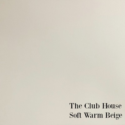 Custom wall paint color for The Club House on HGTV Fixer Upper - Season 5, Episode 11 imagined by Hello Lovely Studio. It is a soft warm beige perfect in a variety of interiors. #theclubhouse #fixerupper #paintcolors #warmwhite