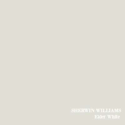 Sherwin Williams Elder White paint color.