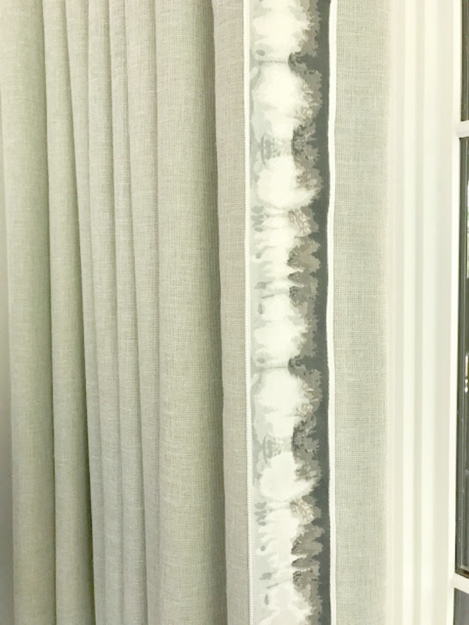 Curtain detail. Design: Melanie Milllner. 2018 Southeastern Designer Showhouse in Atlanta. Photo: Sherry Hart.