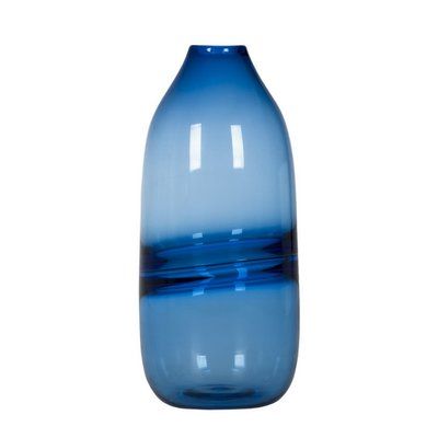 Casamotion blue optic handbown vase