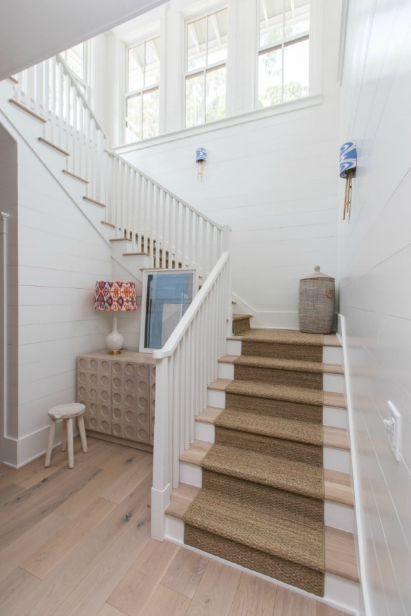 Staircase in Modern Coastal Cottage Interior Design Inspiration in 2018 Coastal Living Idea House. Design by Jenny Keenan and architecture by Eric Moser.