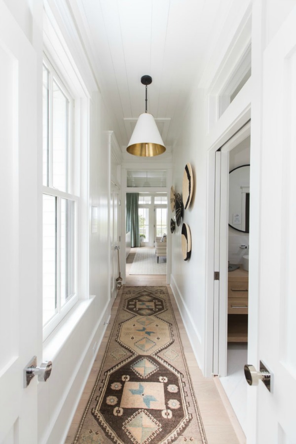 Hall in Modern Coastal Cottage Interior Design Inspiration in 2018 Coastal Living Idea House. Design by Jenny Keenan and architecture by Eric Moser.