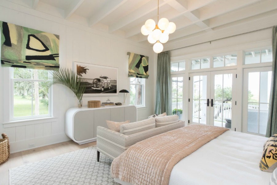 Bedroom in Modern Coastal Cottage Design Inspiration in 2018 Coastal Living Idea House. Design by Jenny Keenan and architecture by Eric Moser.