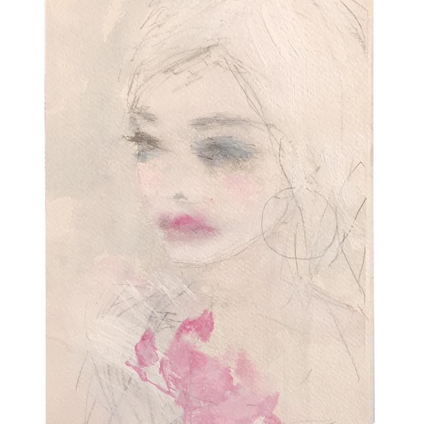 Ethereal and poetic painting by Jorunn Mulen of Norway for Shabby Chic Couture (Rachel Ashwell).