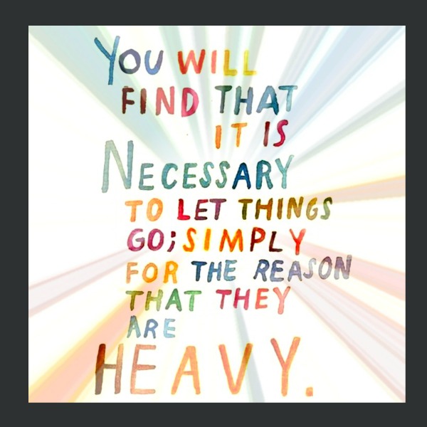 Inspirational quote on Hello Lovely Studio about letting go.
