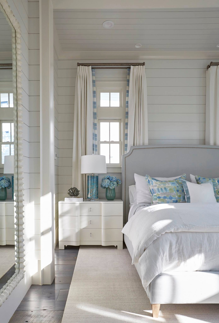 Coastal classic style in a bedroom by Geoff Chick.