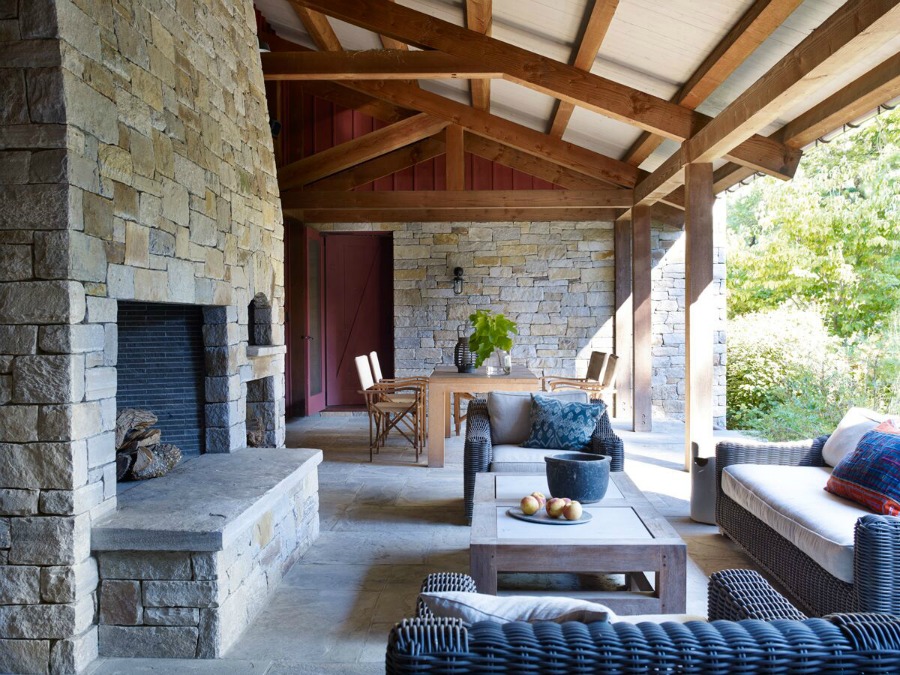 Breathtakingly beautiful patio and rustic oasis by Ike Kligerman Barkley.