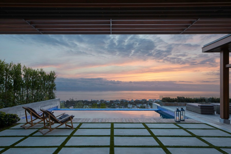 Magnificent pool (at sunset) with design by KAA.