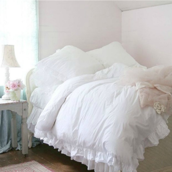 Pink bedroom with feminine romance. Shabby Chic Couture Design Inspiration from Rachel Ashwell!