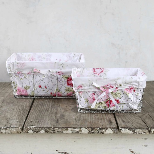 Storage baskets. Shabby Chic Couture Design Inspiration from Rachel Ashwell!