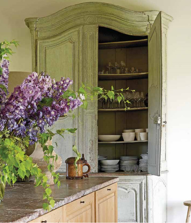 Exquisite Belgian kitchen of Brigitte Garnier, an antiques dealer and owner of The Little Monastery near Bruges.