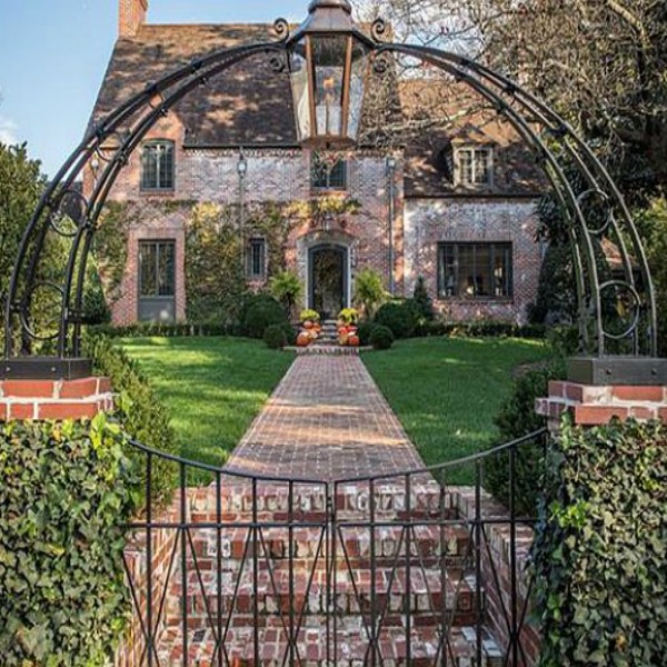 Elegant historic home with Old World style and beautifully classic European inspired interiors in Marietta Georgia was built for the Kennedy-DuPre family. See more in Traditional Style House Tour: 1935 English Tudor on Hello Lovely Studio.