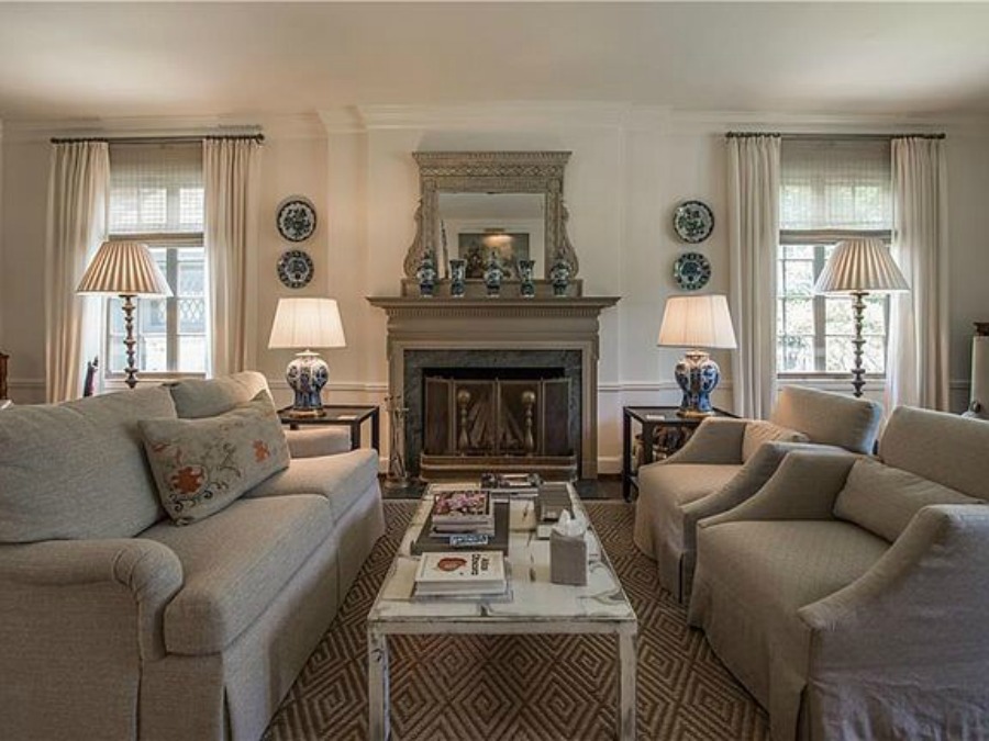 Historic English Tudor House Tour Entry Living Room