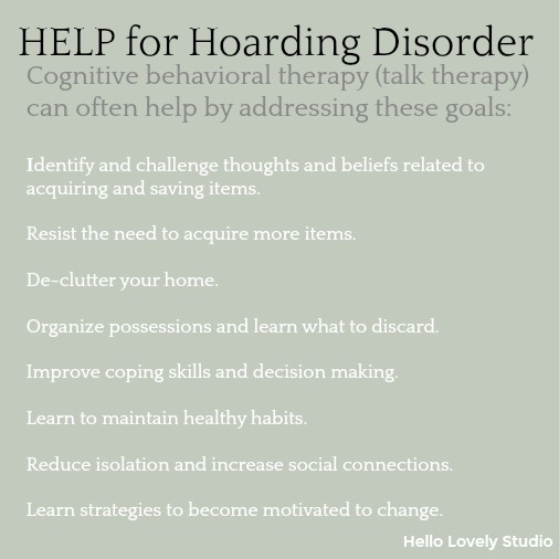 Info about hoarding disorder and how therapy can help.