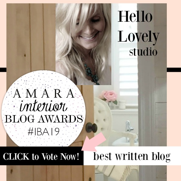 Amara Interior Blog Awards Banner Hello Lovely Studio Best Written Blog - please vote!