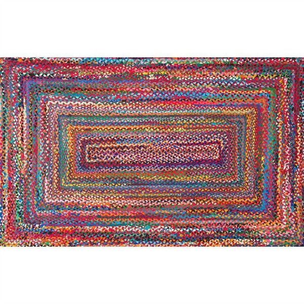 Vibrant and colorful handmade braided rag rug chindi - perfect for rug layering with a quippy doormat! Come explore Adorable Fall Finds, Sacred in the Everyday, Inspirational Quotes as well as Autumn Decor's Cozy Warmth.