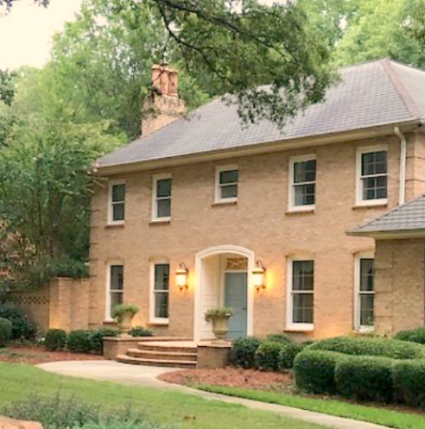 This charming home exterior in Charlotte, NC, boasts curb appeal, traditional design, and inspiring architectural details - Hello Lovely Studio.