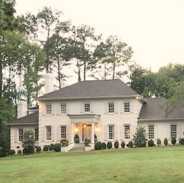 This charming home exterior in Charlotte, NC, boasts curb appeal, traditional design, and inspiring architectural details - Hello Lovely Studio.