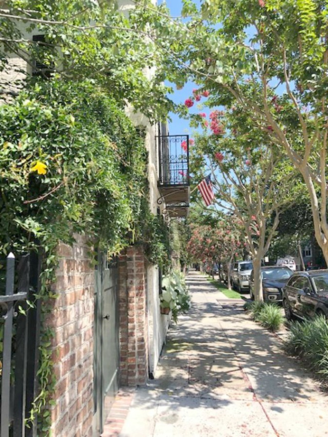 Charming downtown Charleston homes in the Battery are rich in architectural detail and traditional style! Photo by Hello Lovely Studio.