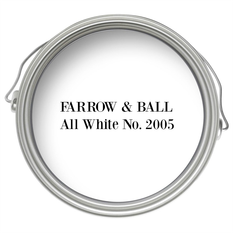 Farrow and Ball All White No. 2005 paint color.