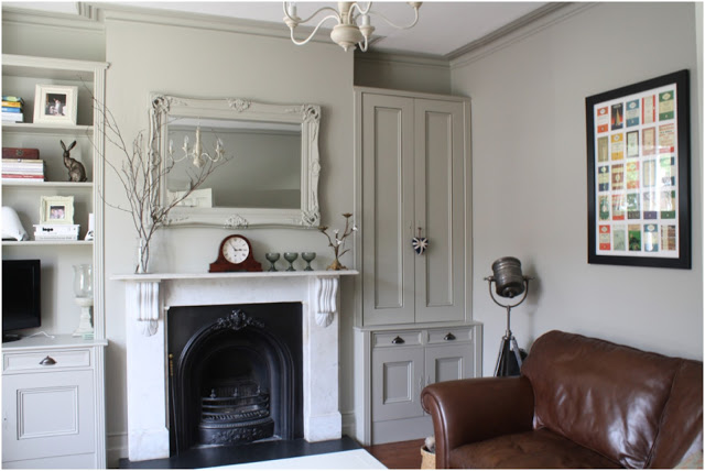 Living room with walls painted Farrow & Ball Hardwick White - Hannah Gooch of Ebury. Come score ideas for 16 Amazing Serene Paint Colors Interior Designers Use for a Soothing Vibe.