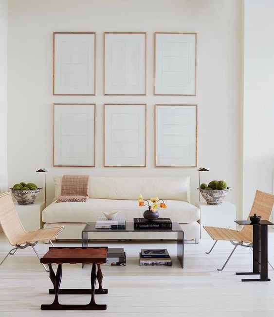 Farrow and Ball Pointing on the walls of a beautiful living space by Alyssa Kapito Interiors. Come score ideas for 16 Amazing Serene Paint Colors Interior Designers Use for a Soothing Vibe.