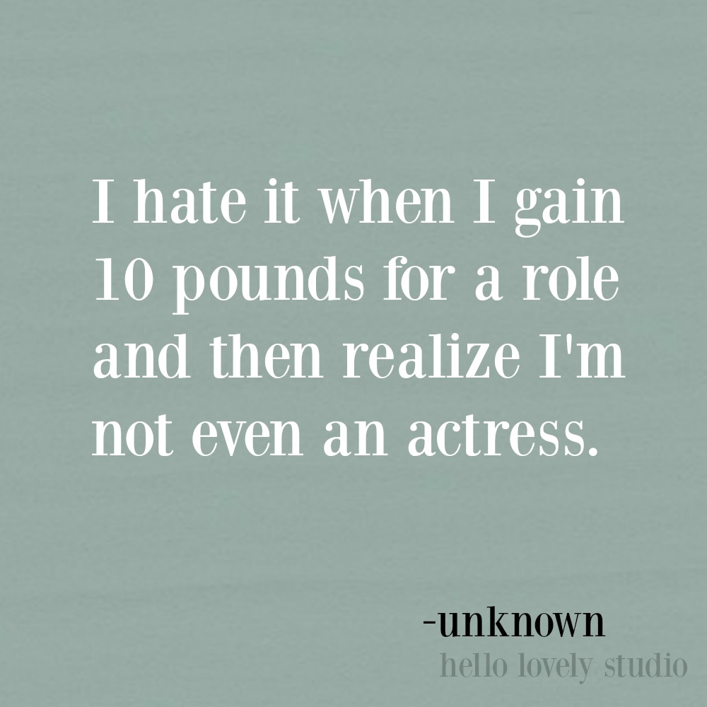 Funny quote with humor on Hello Lovely Studio.