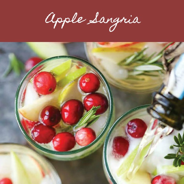 A gorgeous fall seasonal drink incorporating apples...apple sangria from Damn Delicious.