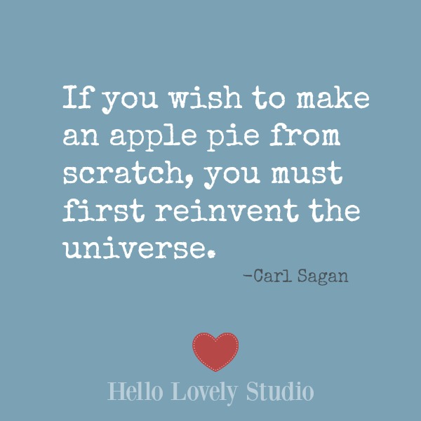 Inspirational quote on Hello Lovely Studio on a blue background. #inspiration #encouragement #wisdom #quotes