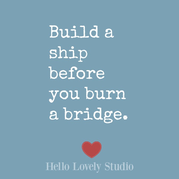 Inspirational quote on Hello Lovely Studio on a blue background. #inspiration #encouragement #wisdom #quotes