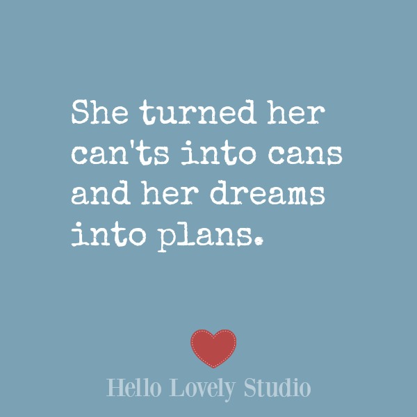 Inspirational quote on Hello Lovely Studio on a blue background. #inspiration #encouragement #wisdom #quotes