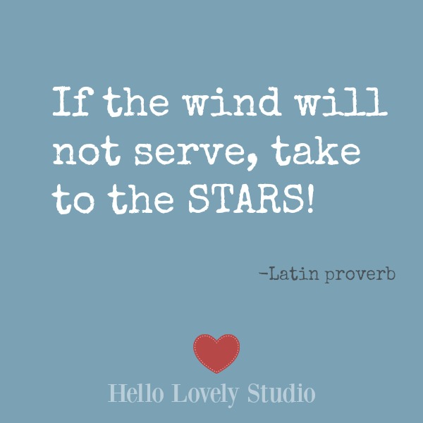 Inspirational quote on Hello Lovely Studio on a blue background. #inspiration #encouragement #wisdom #quotes