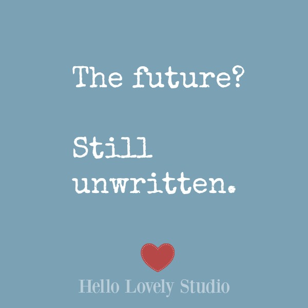 Inspirational quote on Hello Lovely Studio on a blue background. #inspiration #encouragement #wisdom #quotes