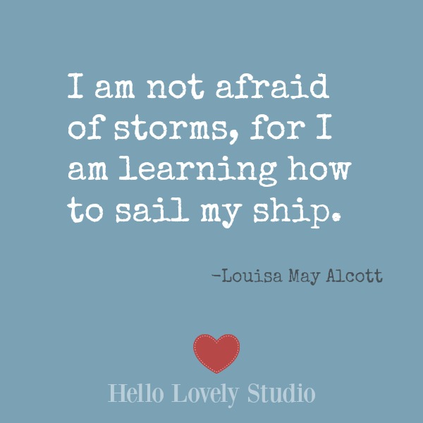 Inspirational quote on Hello Lovely Studio on a blue background. #inspiration #encouragement #wisdom #quotes