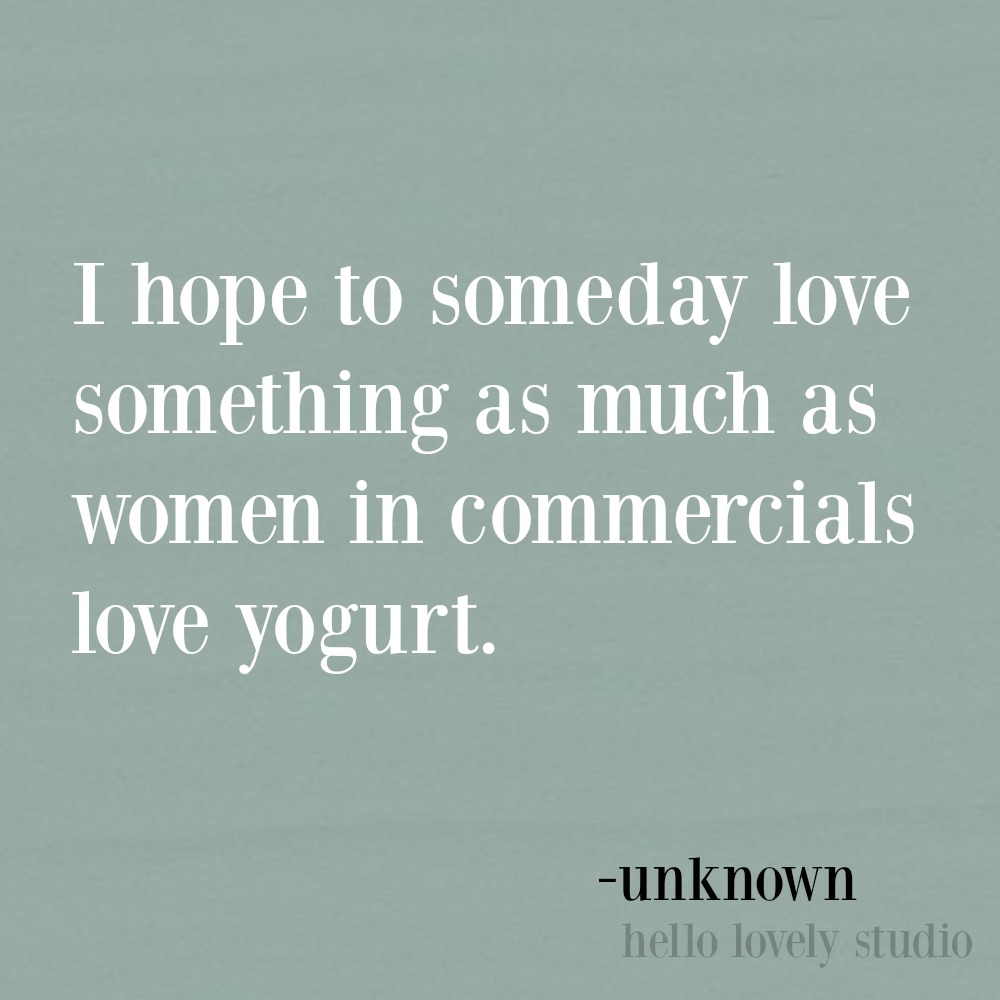 Funny quote with humor on Hello Lovely Studio.