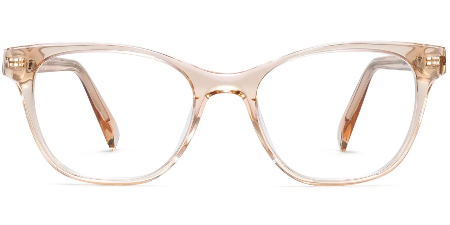 Warby Parker's gorgeous and hip eyeglasses in style Amelia in Elderflower Crystal. #warbyparker #eyeglasses #blushpink #eyewear #fashioneyewear