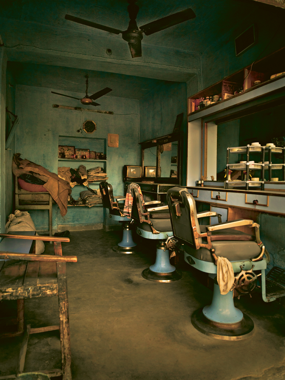 Barbershop in India. Photo © Andreas H. Bitesnich. All rights reserved. Come discover 3 Inspiring Art & Design Books on My Nightstand This Minute I Am Loving!